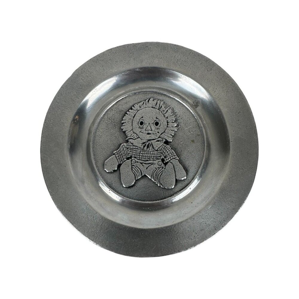 Colonial York Pewter Plate Raggedy Ann 7” Pew-ta-rex Embossed